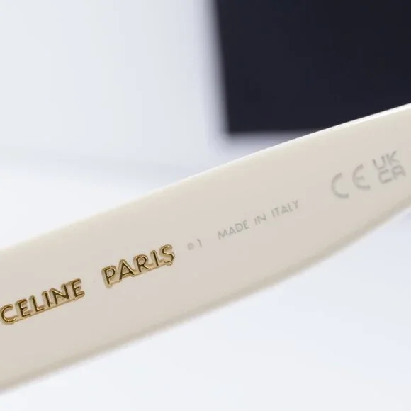 Celine CL40253I 25F Square Sunglasses - Ivory/Brown Gradient  display picture 1